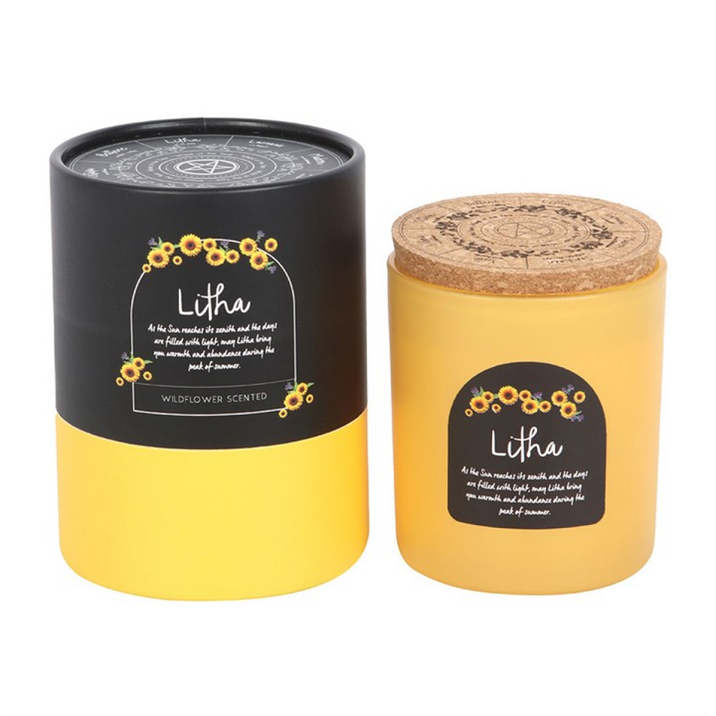 Litha Wildflower Wheel of the Year Candle