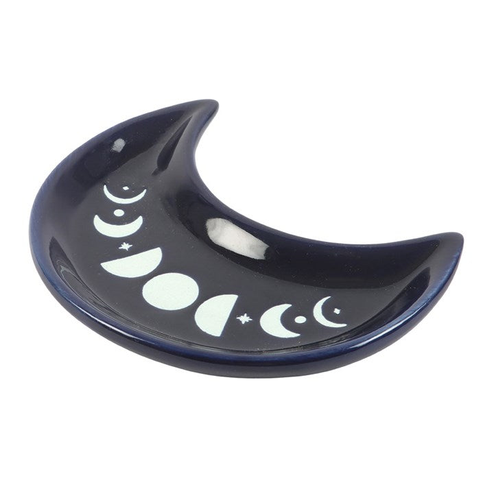 Blue Moon Phase Crescent Moon Trinket Dish